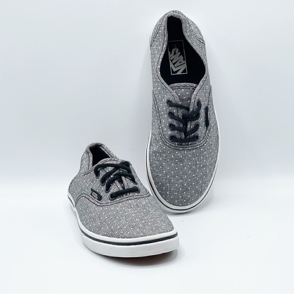 Vans Atwood lace up casual gray polka dot sneakers - Youth 1  - TB4R